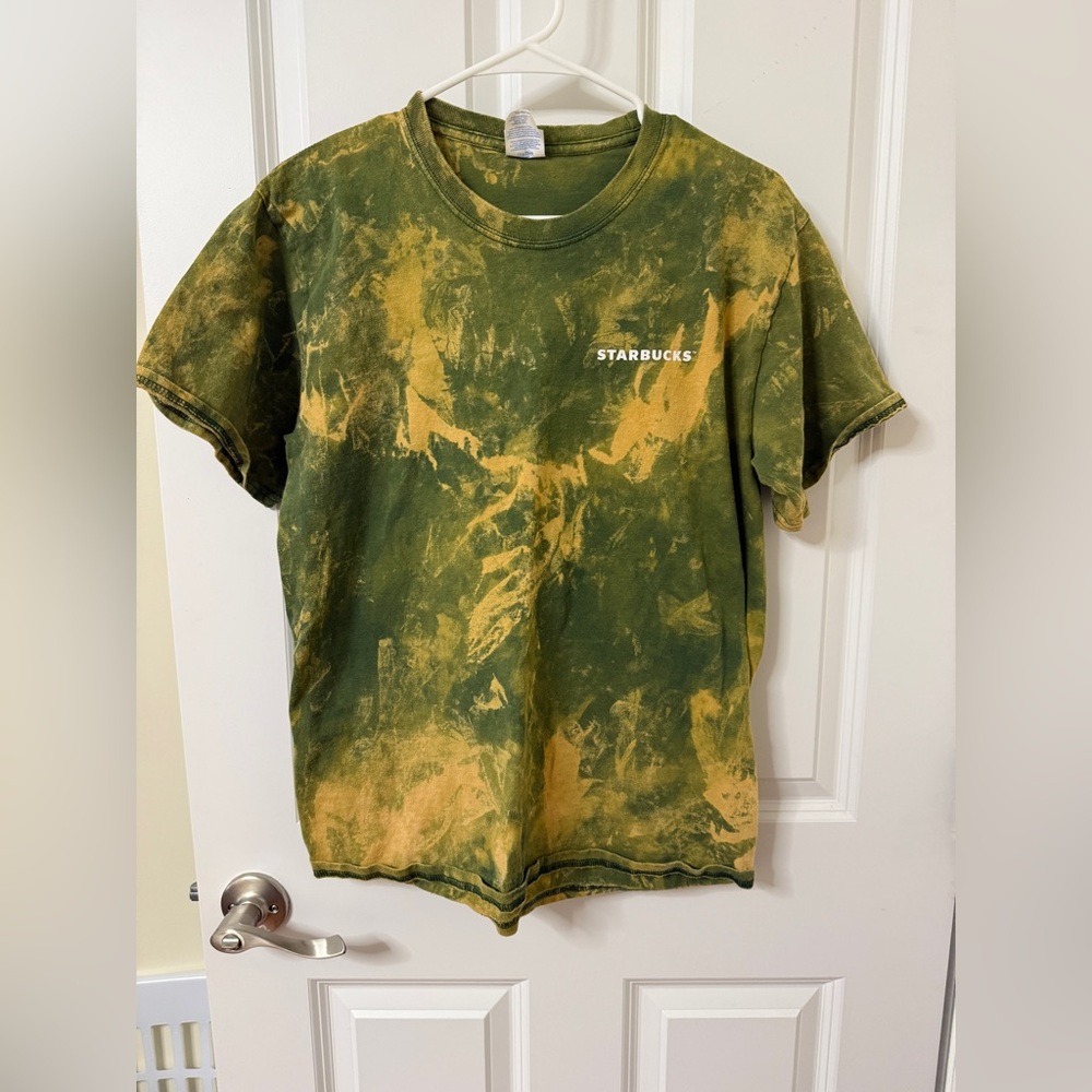 Medium Green Acid Wash Starbucks Tee Shirt